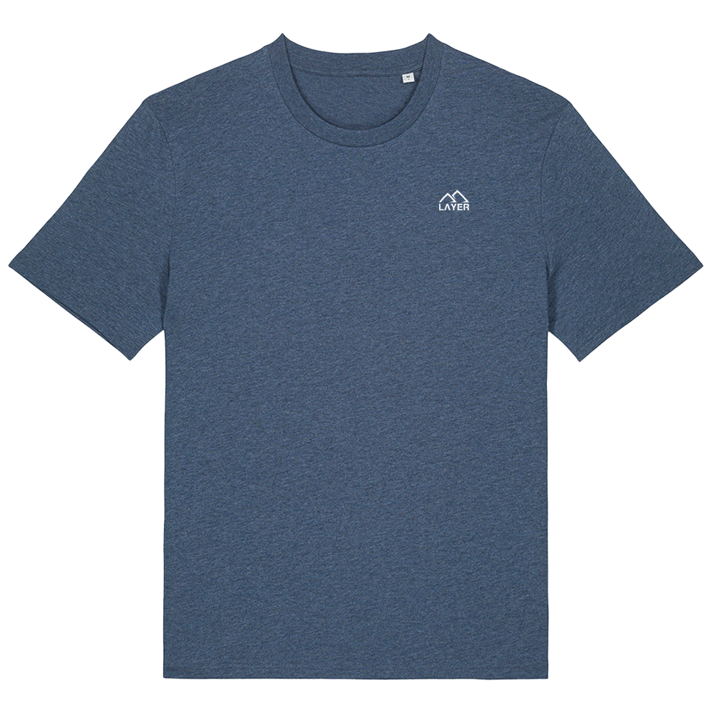 Basecamp Tee 2.0 in dark heather blue