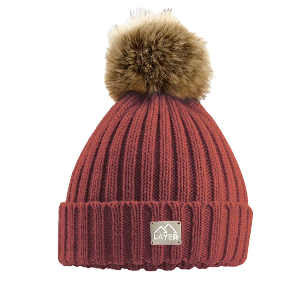 Faux Fur Pom Pom Beanie